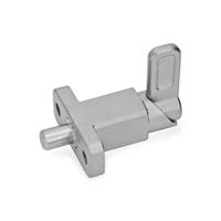 GN 722.2 Stainless Steel Spring Latch with Flange for Surface Mounting